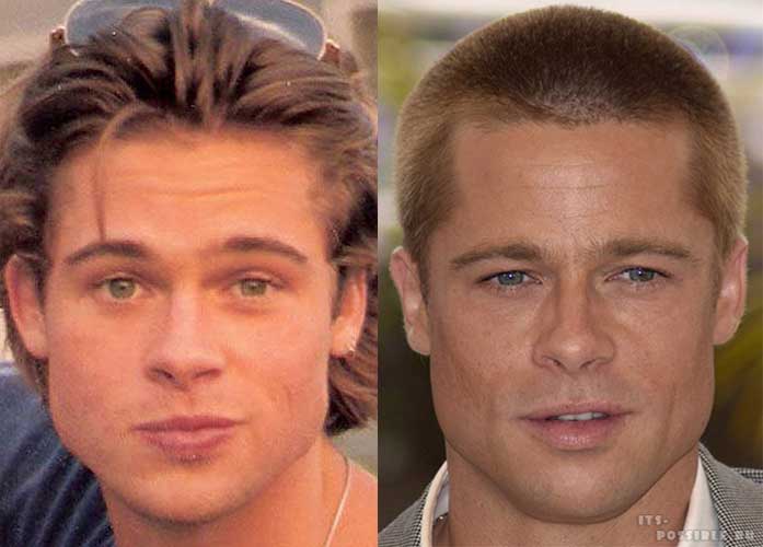 Brad Pitt plastic surgery - nose job, ear, eyelid surgery, facelift and ...