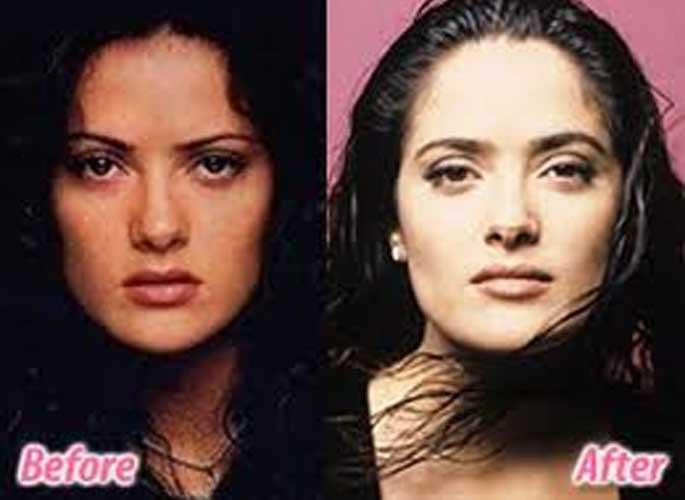 Salma Hayek Nose job