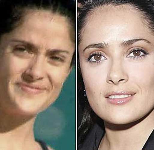 Salma Hayek nose job 